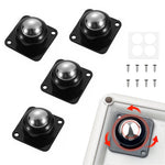 HASTHIP® 4pcs Self Adhesive Caster Wheels 360° Swivel Heavy Duty Furniture Moving Caster Wheel, 200Kg Load Capacity, Castor Wheels Furniture Moving Wheels for Table, Storage, Home & Office