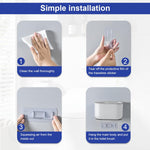 HASTHIP Toilet Brush Kit for Bathroom Cleaning with 3 in 1 Design and Non Abrasive TPR Bristles