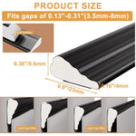 HASTHIP Window Weather Stripping for Doors and Windows with 5m Adhesive Foam | Wedge Design Black Rubber Seal