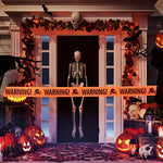 HASTHIP Halloween Caution Tape for Spooky Room Decoration with Skeleton Skulls 8cm x 5m | Easy Setup