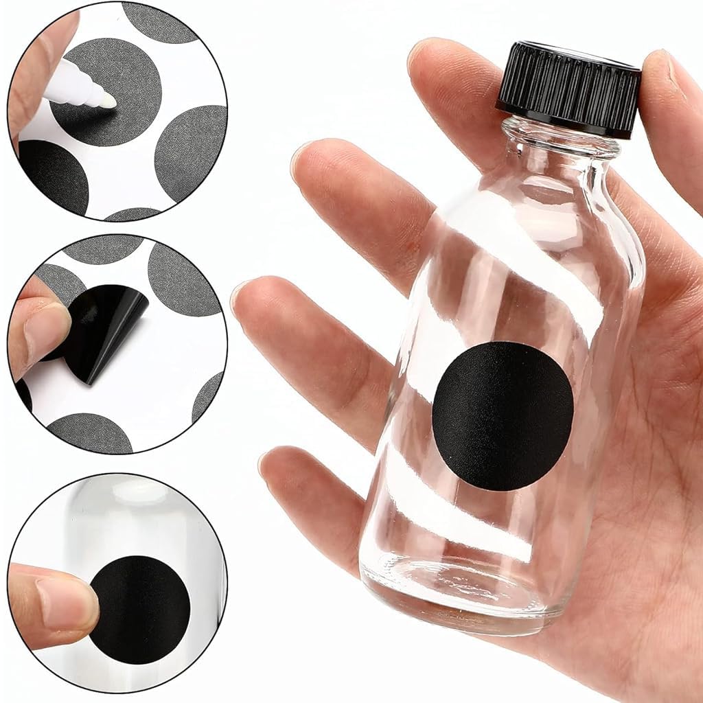 HASTHIP Small Glass Bottles Set for Juice and Drinks with Leak Proof Lids and Funnels | 24PCS 60ml Reusable Containers