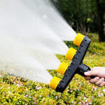 Garden Water Pipe Sprayer 4 Nozzle Irrigation Sprinkler Larger Irrigation Area Garden Sprayer Nozzle with Flow-Adjustment Connector