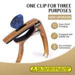 HASTHIP Guitar Capo for Acoustic and Electric Guitars with Built-In Pick Holder and 3 Picks Included