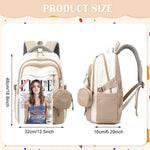 HASTHIP® Casual Backpackk with Cute Accessory 18.1 Inch Bookbags with Pendant Laptop Bag