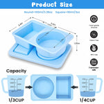HASTHIP Silicone Salad Dressing Container for Lunch Box with Dual Compartments 5.6x3.4x1.3 in | Leakproof Food Grade Sauce Cup and Spoon Strap