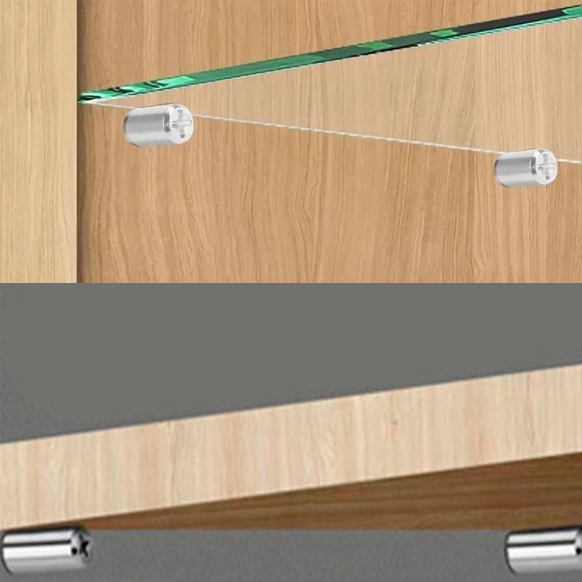 HASTHIP Shelf Support Pegs for Cabinet and Bookcase 20 Pcs with Anti Slip Silicone Sleeve
