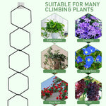 HASTHIP Garden Chain Trellis for Climbing Plants featuring 36PCS 228cm Hexagon Metal Design | Indoor Outdoor Vine Support
