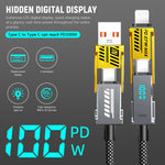 PD100W 4-IN-1 Multi-function Digital Fast Charging Cable, 480Mbps Data