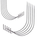 HASTHIP Wall Anchor Hooks for Picture and Key Hanging 20Pcs with Curved Stainless Steel Design