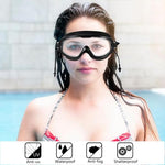 Proberos® Adult Swim Goggles, Big Frame Competition Professional Swim Goggles Swimming with Waterproof Earplugs, Leakproof Anti-fog UV Protection Diving Goggles for Surfing, Kayaking, Black