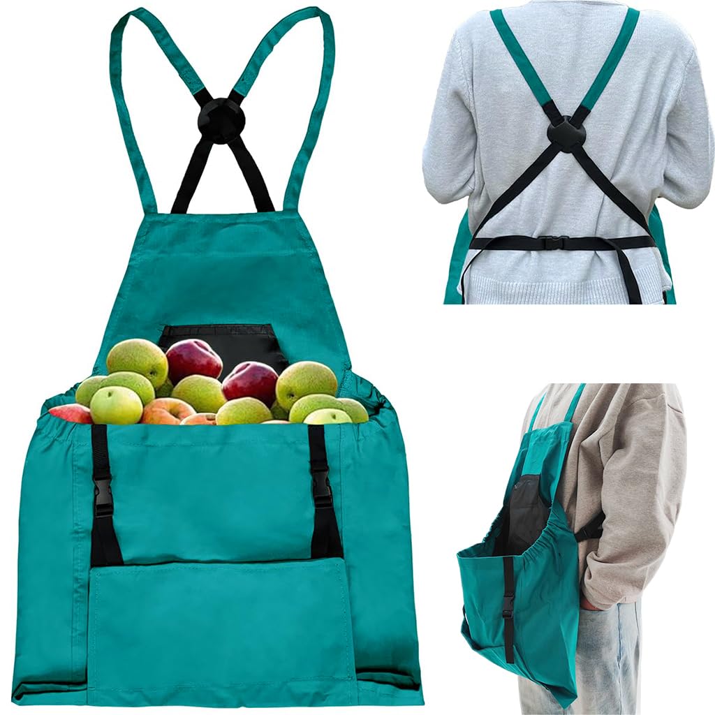 HASTHIP Gardening Apron for Outdoor and Craft Use with Dual Front Pockets and Adjustable Tie‑Back | Waterproof Oxford Cloth Utility Design