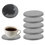 HASTHIP Cup Coasters for Kitchen with Anti Slip Backing featuring 6pcs 3.9 in Grey Design