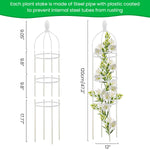 HASTHIP Garden Plant Support for Climbers featuring 120 cm Obelisk Trellis with Bird Decor | Decorative Plant Stand for Clematis Ivy and Roses