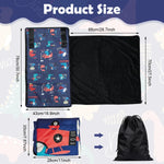 HASTHIP Toddler Airplane Bed 17.5x31.5 in for Travel with Zip Off Blanket and Side Pocket | Cartoon Design for Kids