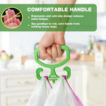 HASTHIP Bag Holders for Heavy Lifting with Dual Hooks and Ergonomic Handles | 2Pcs Green