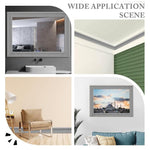 HASTHIP Peel Stick 3D Wall Edging for Living Rooms featuring 2.3 m x 7.8 cm XPE Foam | Silver Gray Trim