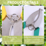 HASTHIP Hand Pruner Cutter for Gardening with Serrated and Non Serrated Blades | 2Pcs Carbon Steel Tools