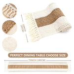 HASTHIP Table Runner for Centre Table with Tassels 12x72 in Beige and White Macrame | Rustic Farmhouse Decor