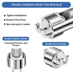 HASTHIP Bathroom Shower Head Holder for 16–27mm Slide Bar with Dual Hooks and ABS Bracket