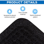HASTHIP Urinal Mat 42x52cm for Public Restrooms with Anti Slip Backing and Washable Polyester | Pack of 4