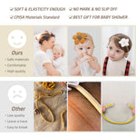 HASTHIP® 10-Piece Soft Floral Headbands for Babies