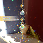 HASTHIP Sun Catcher for Home Decor 12.9 in Hanging with Multi Faceted Star Charm | Colorful Reflective Room Decoration