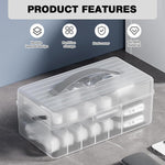 HASTHIP Cable Organizer Box for Travel with Dual Layer 11 Compartments and PP Material | 24x12.7x10.5cm