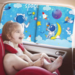 HASTHIP® Parasol Magnético para Coche, Parasol Ventana Lateral de Dibujos Animados