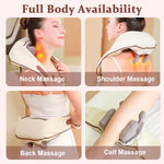 HASTHIP® Neck Massager with Heat, Cordless Neck Massager Relaxing Deep Tissue 4D Kneading Massage, Wearable Neck and Shoulder Massager for Neck, Back, Christmas Gifts Birthday Gift