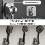 HASTHIP® 2Pcs Self-Adhesive Shower Head Bracket, Strong Adhesive No-Drill Wall Shower Wand Holder, ABS Wall Mount Shower Head Holder for Bathroom