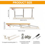 HASTHIP Folding Bedside Handrail for Safe Bed Access featuring Foldable Design & 68x40cm Stainless Steel Support | Ideal for Elderly and Patient Use