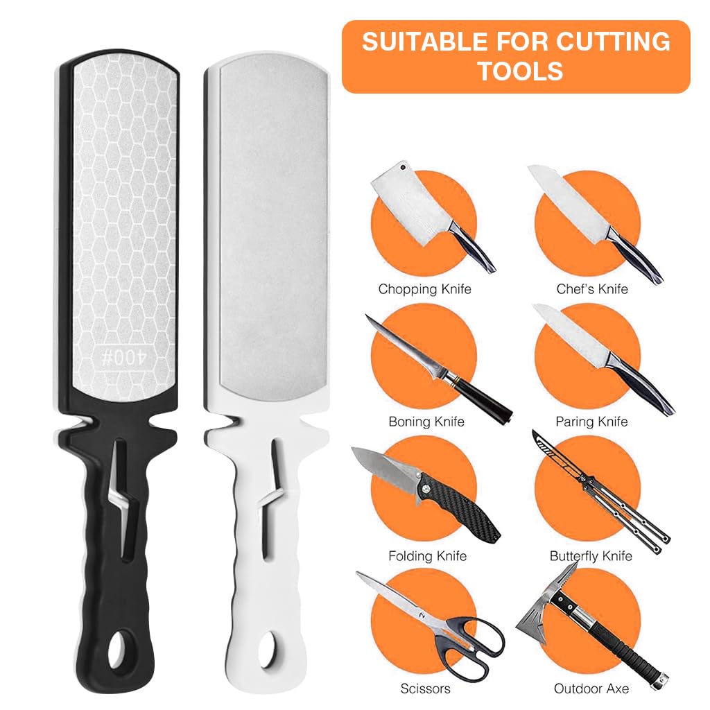HASTHIP Diamond Sharpening Plate for Kitchen Tools featuring 400 1000 Grit & Ergonomic Handle