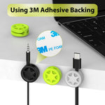 HASTHIP® 6PCS Cable Winder Organizers USB Charging Cable Clip Desk Organiser