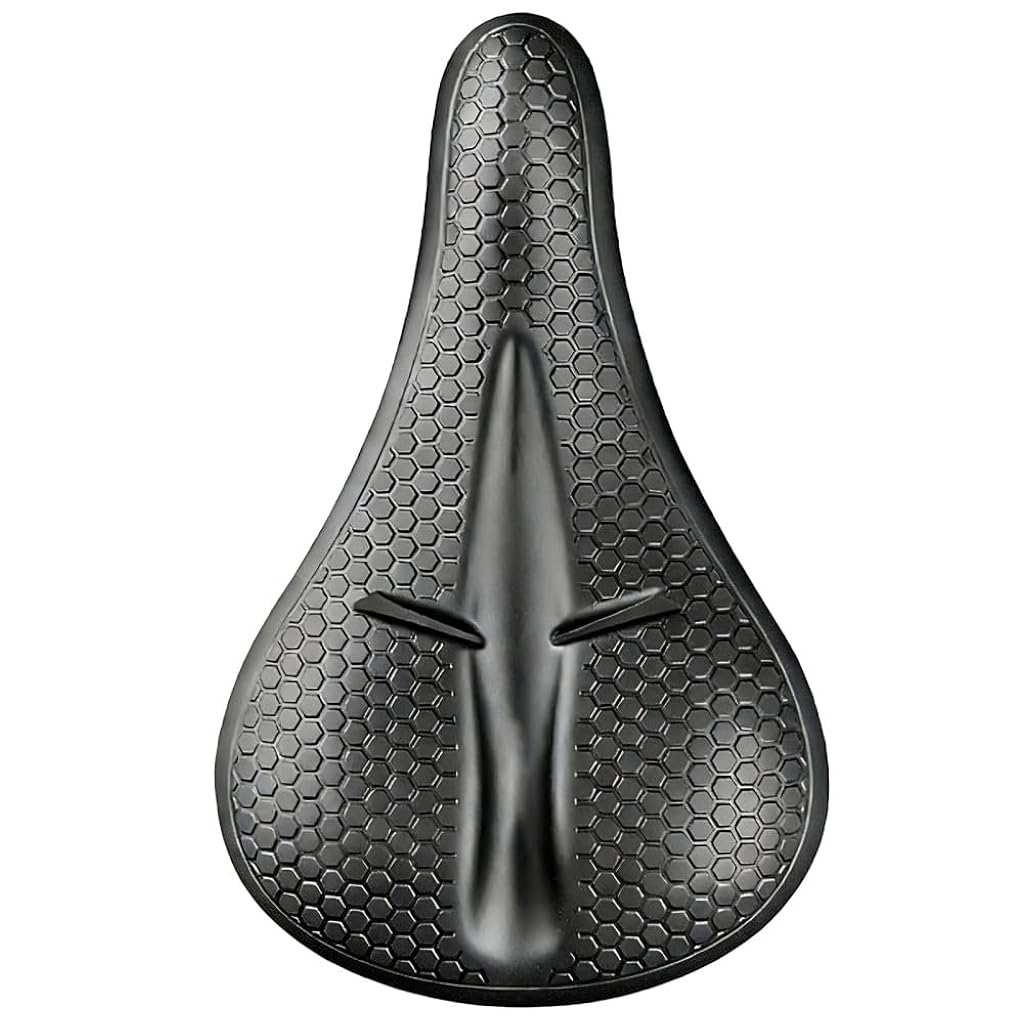 HASTHIP® Funda para Asiento de Bicicleta Antideslizante,Cojín Transpirable y Cómodo para Bicicleta Estática y al Aire Libre,Cubierta de Sillín Suave Ciclismo - Negro