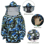 HASTHIP Bee Suit for Beekeeping with Detachable Veil Hat and Elastic Cuff Hem | 3 PCS Protective Top