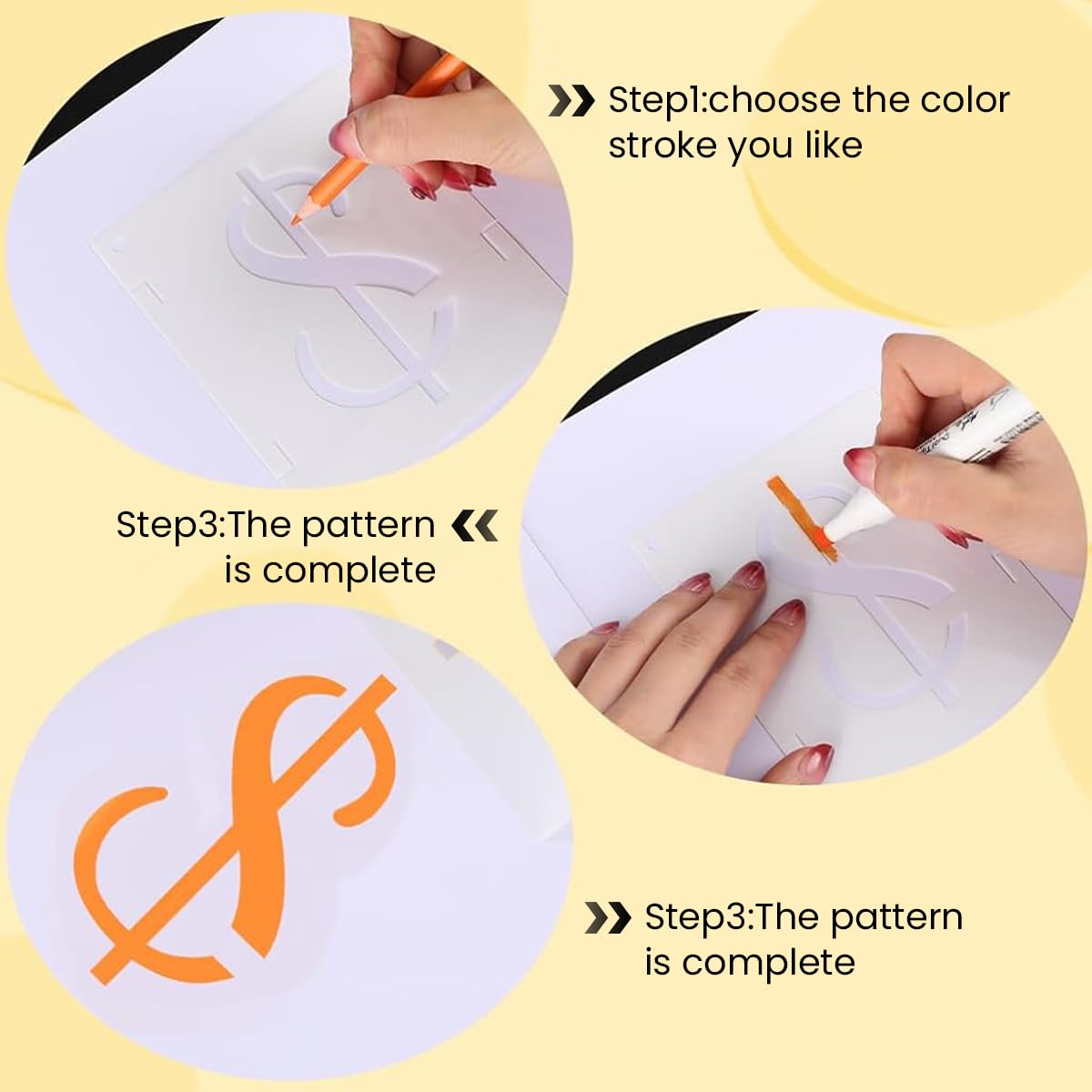 HASTHIP Alphabet Letter Stencils for DIY Painting with 42Pcs Interlocking PET Templates