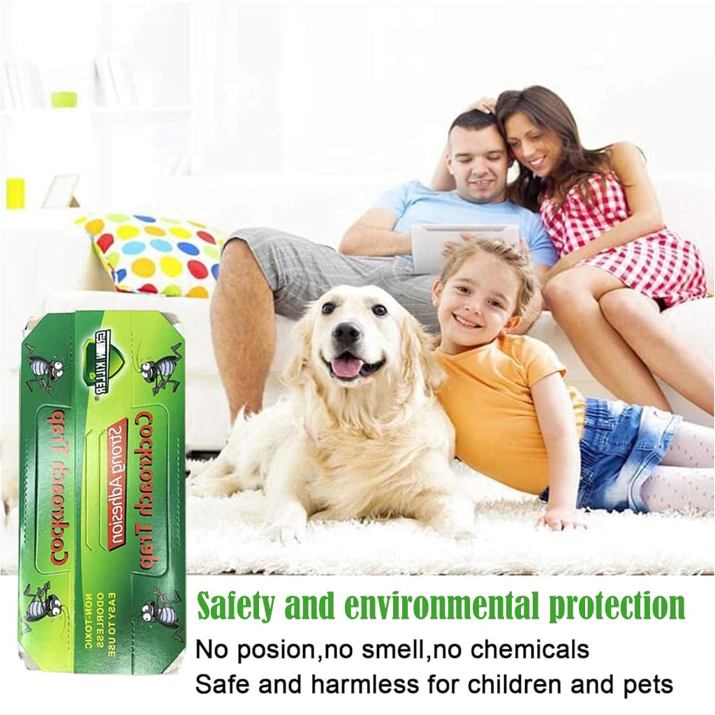 HASTHIP® Cockroach Killer Gel for Home Strong, Strong Adhesive Cockroach Killer, Pesticide Free Cockroach Repellent/Cockroach Trap, Safe & Easy Cockroach Trap for Kitchen, Room, Office (10 Pcs )