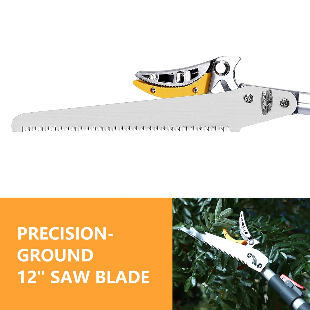 HASTHIP Extendable Tree Pruner for High Branch Cutting with 5.9–9.8 ft Telescopic Pole and SK5 Steel Blade | Ideal for Fruit Trees and Garden Trimming