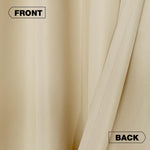 HASTHIP French Window Curtains for Doors with Rod Pocket Top 52 x 84 in Beige Blackout | Waterproof Sun Shade Set of 2