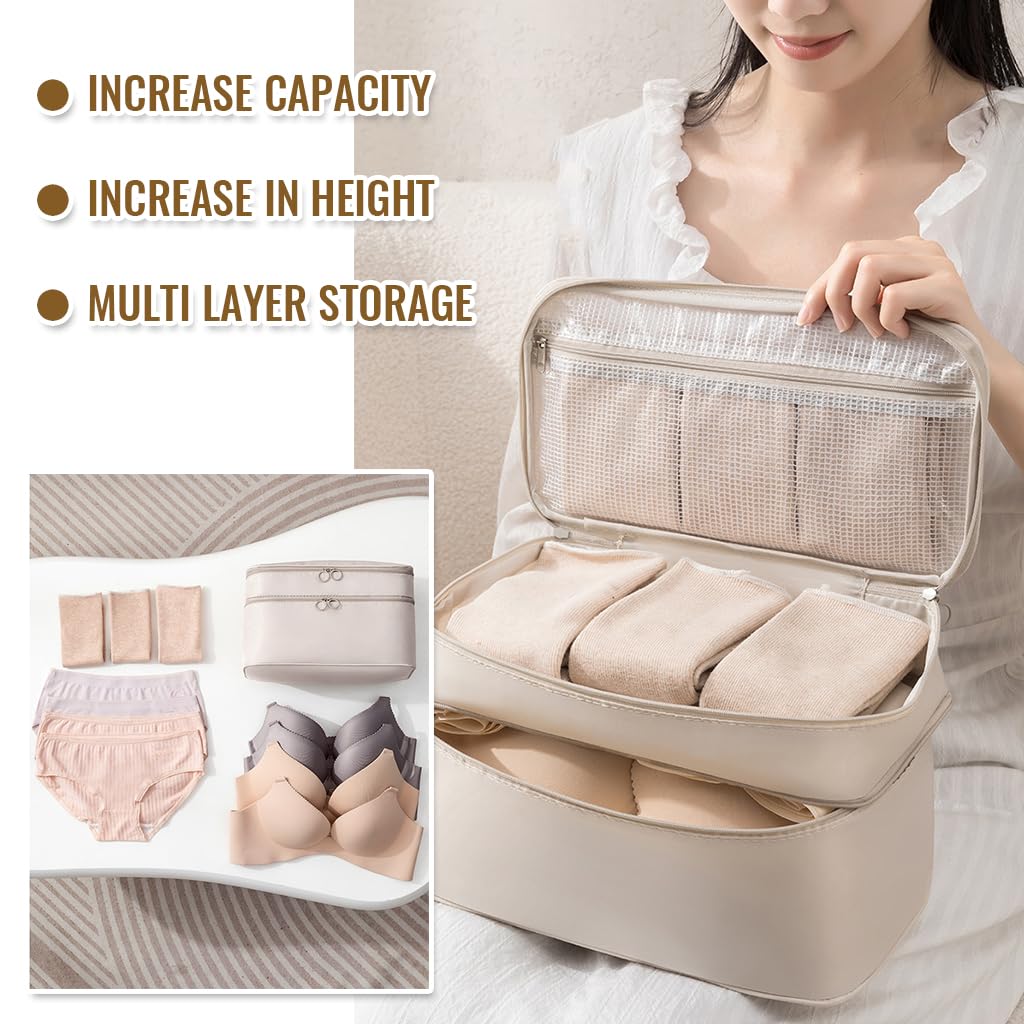 HASTHIP Travel Bra Organizer Pouch for Lingerie & Underwear