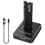 HASTHIP® NVMe & SATA M.2 Reader/Writer, M.2 SSD to USB-A/C Reader Adapter