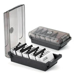 HASTHIP® Caja Organizadora de Tarjetas de Presentación Gran Capacidad con 5 Compartimentos y 20 Índices A-Z,Tarjetero Profesional con Diseño Elegante y Bloqueo RFID,Soporte para 500+