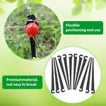 HASTHIP Micro Pipe Drip Holder Support Stakes 200 pcs 4.3 in for Garden and Lawn | UV Resistant Plastic Irrigation Tubing Support