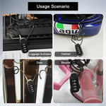 HASTHIP Metal Coil Cable Lock for Bike and Luggage featuring 1.2m Cable and 4 Digit Combo | Keyless Portable Security