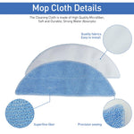 HASTHIP® 6Pcs Replenishment Kit for Ecovacs Deebot Y1/Y1 Pro Robot Vacuum, Ecovacs Deebot Y1/ Y1 Pro Accessories Replacement Parts (2 Side Spinning Brushes, 2 Filters and 2 mops Cloth) Cleaning Tool