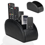 HASTHIP Desk Organizer for Living Room and Office featuring Open 5 Compartment PU Leather Design
