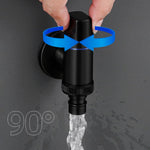HASTHIP Washing Machine Tap for Home with Space Saving Design and 1/2 in Universal Metal Faucet | Black