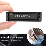 HASTHIP Harmonica for Beginners featuring 10 Hole 20 Tone C Key with Titanium Copper Core | Black