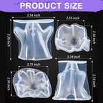 HASTHIP Halloween Ghost Candle Molds for DIY Resin and Soap | 2Pcs Food Grade Silicone