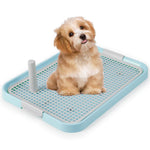 HASTHIP® Bandeja Sanitaria para Perros, Inodoro Interior para Cachorros con Rejilla Antiderrame, Caja de Entrenamiento Portátil, Plástico Resistente, Mantiene Patas Secas y Piso Limpio (19x1